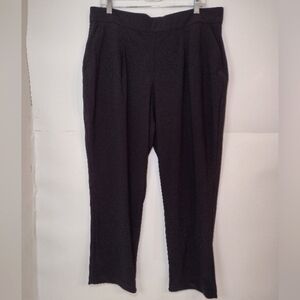 Hilary Bradley Women's Pull Up Classic Black Trousers Size (XL)